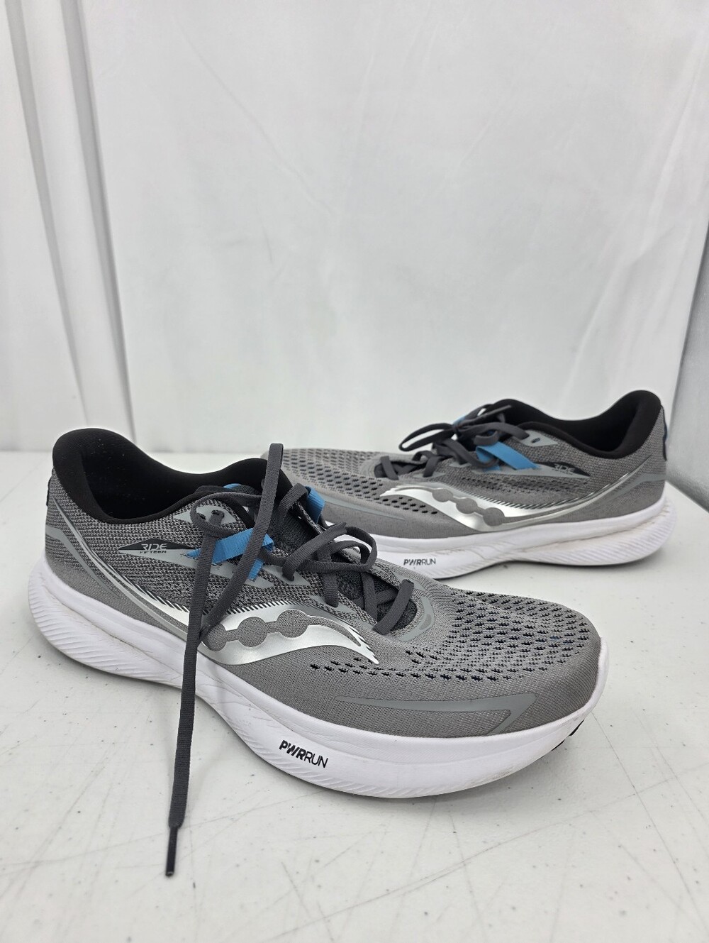 Saucony Men's Ride 15 Running Shoes Gray Alloy Topaz Size 11.5 S20729-15 Sneaker